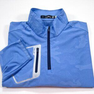 Ralph Lauren RLX Men's XXL Blue Camo 1/4 Zip Golf Performance Pullover